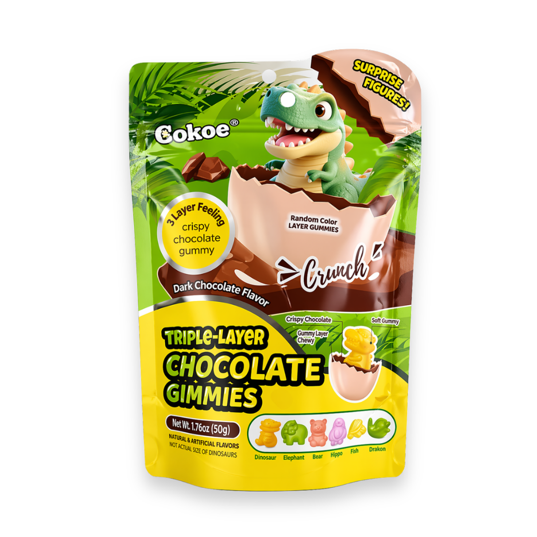 Cokoc Triple Layer Chocolate Gummies - Dark Chocolate