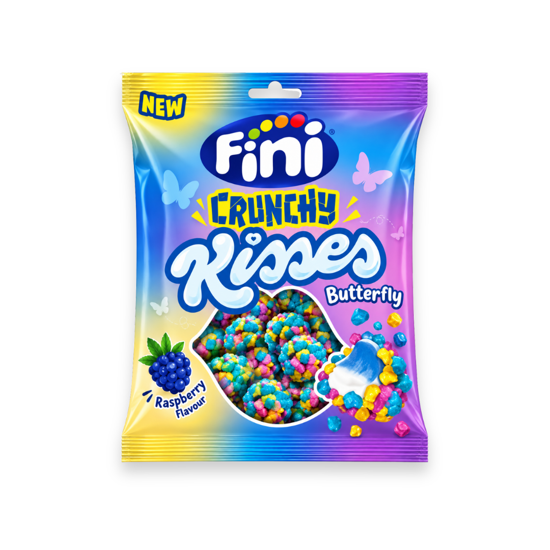 Fini Crunchy Kisses Raspberry Butterfly