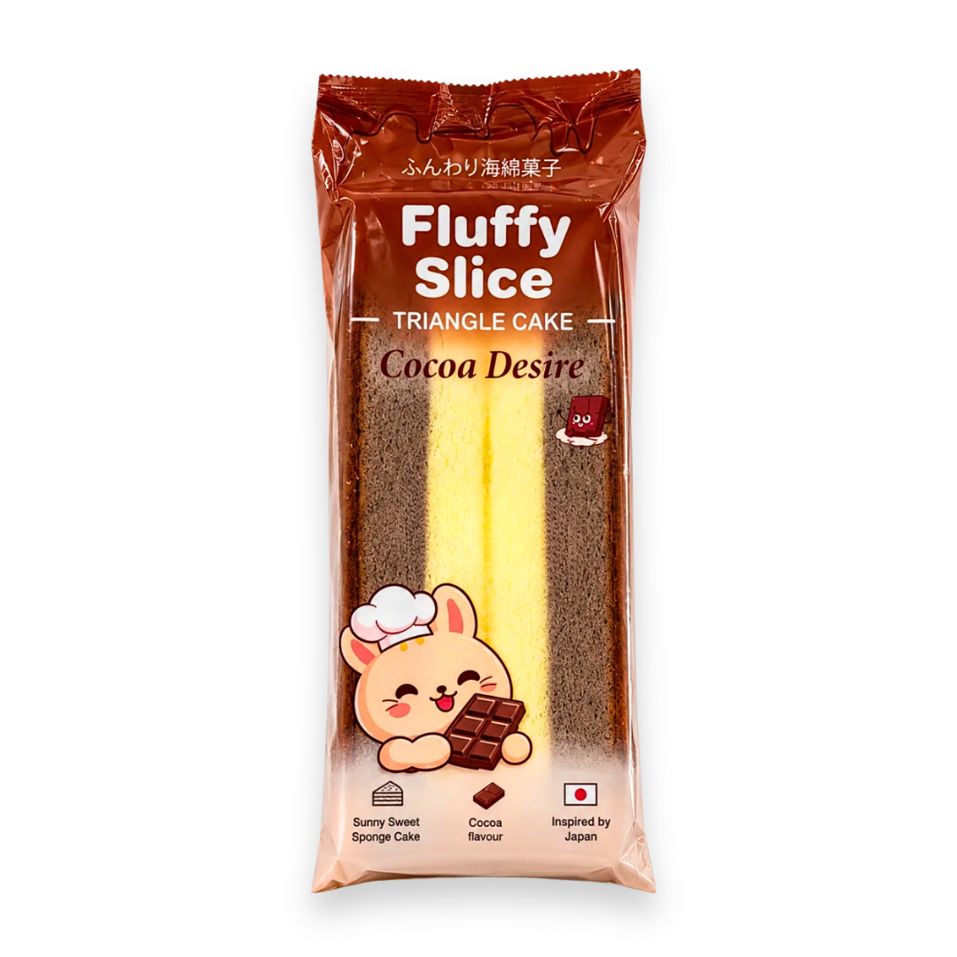 Fluffy Slice Triangle Cake - Cocoa Desire