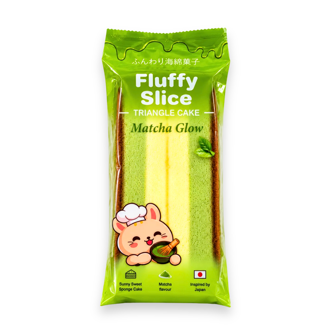 Fluffy Slice Triangle Cake - Matcha
