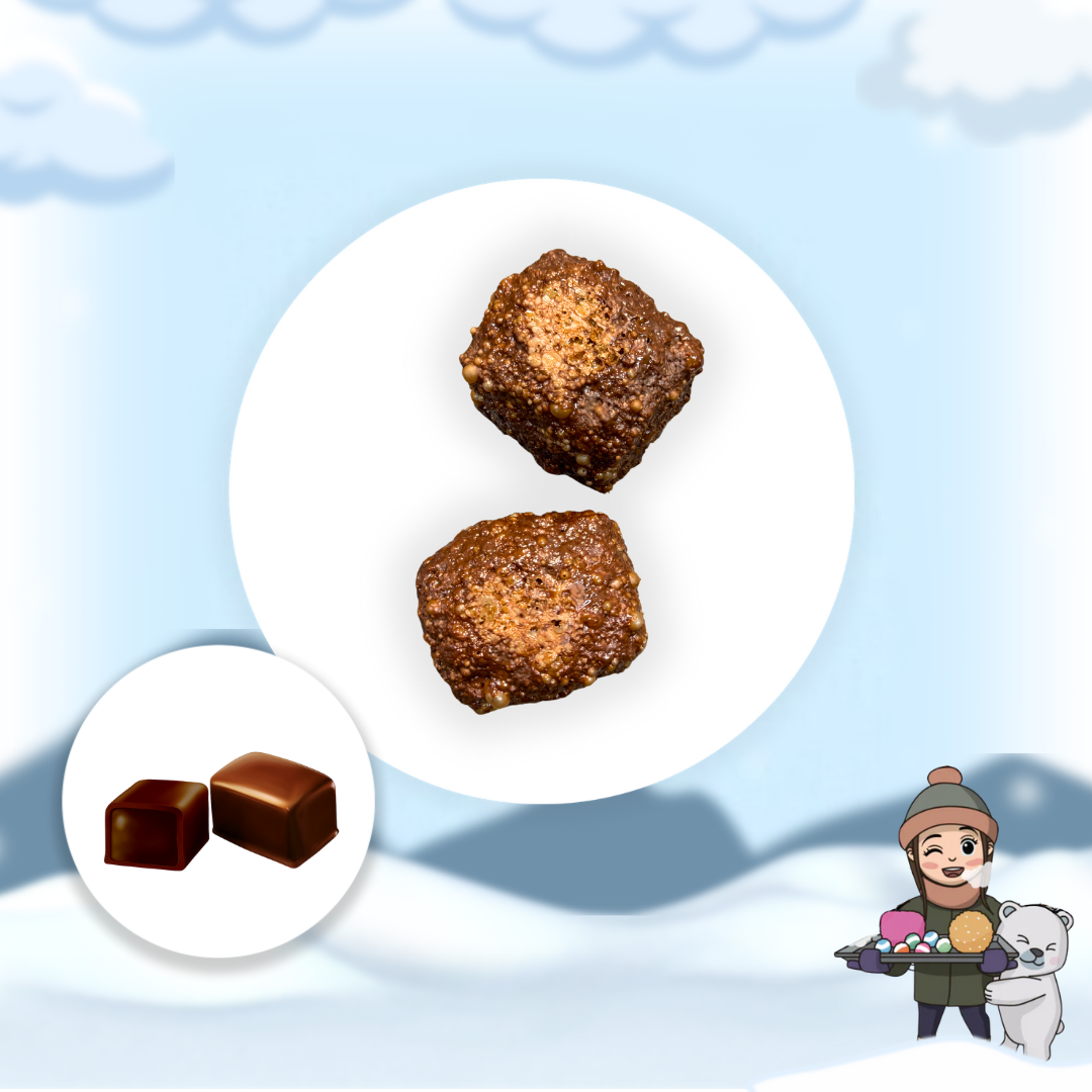 Gefriergetrocknete Schoko Cubes