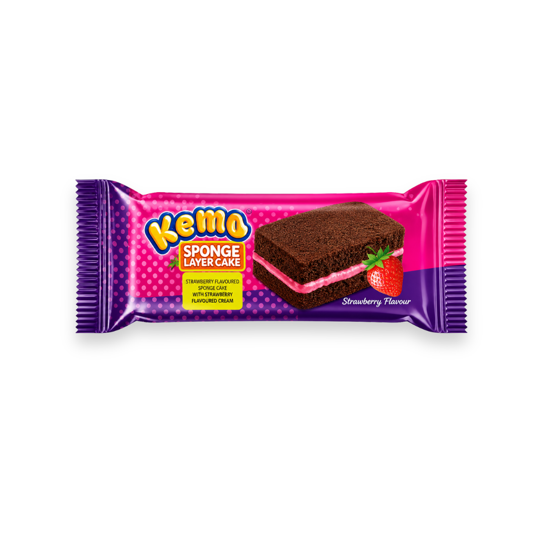 Kemo Sponge Layer Cake Strawberry Creme