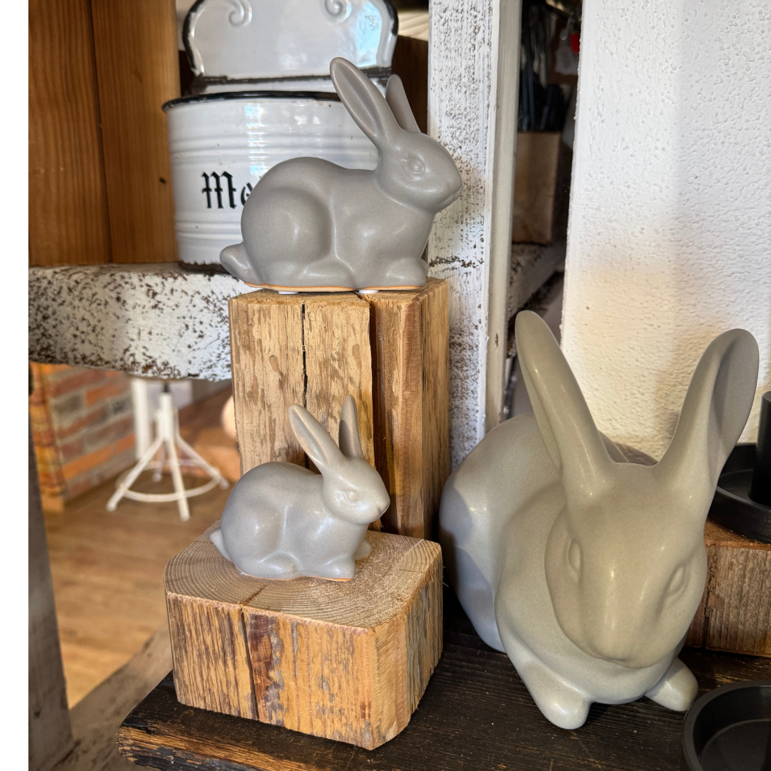Keramik Hase Grau