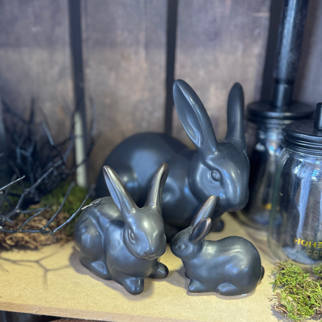 Keramik Hase Schwarz