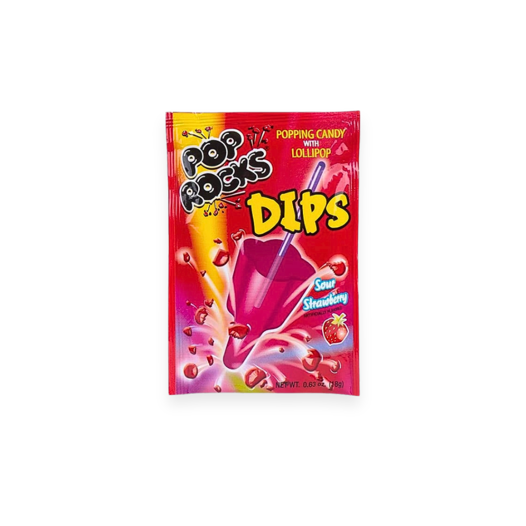 Pop Rocks Dips Sour Strawberry