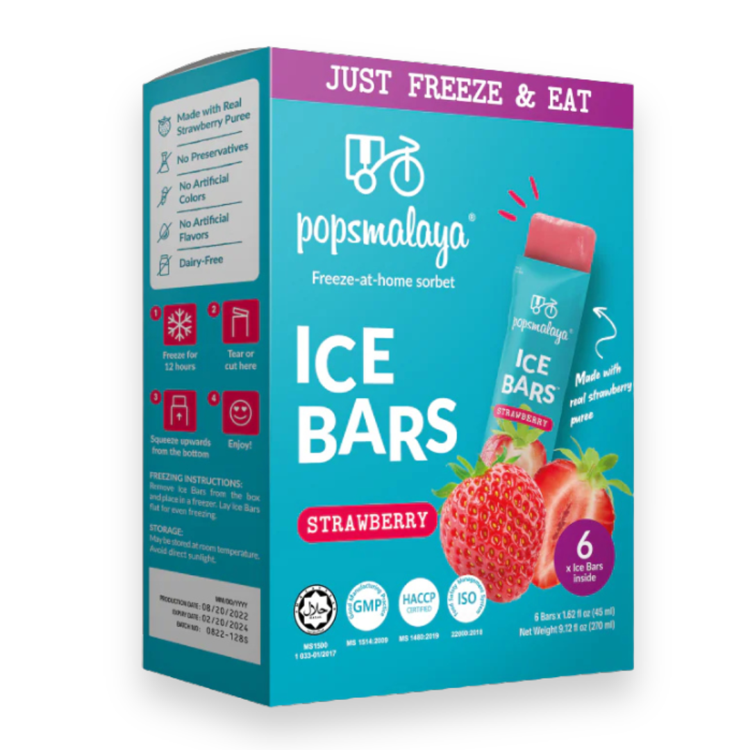 Popsmalaya Sorbet Bars - Strawberry