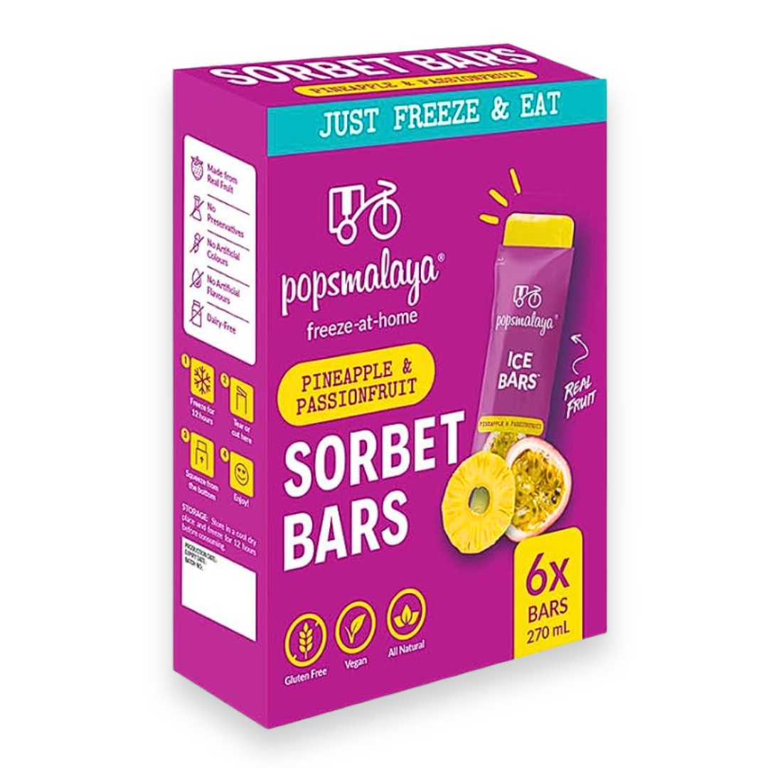 Popsmalaya Sorbet Bars - Pineapple & Passionfruit