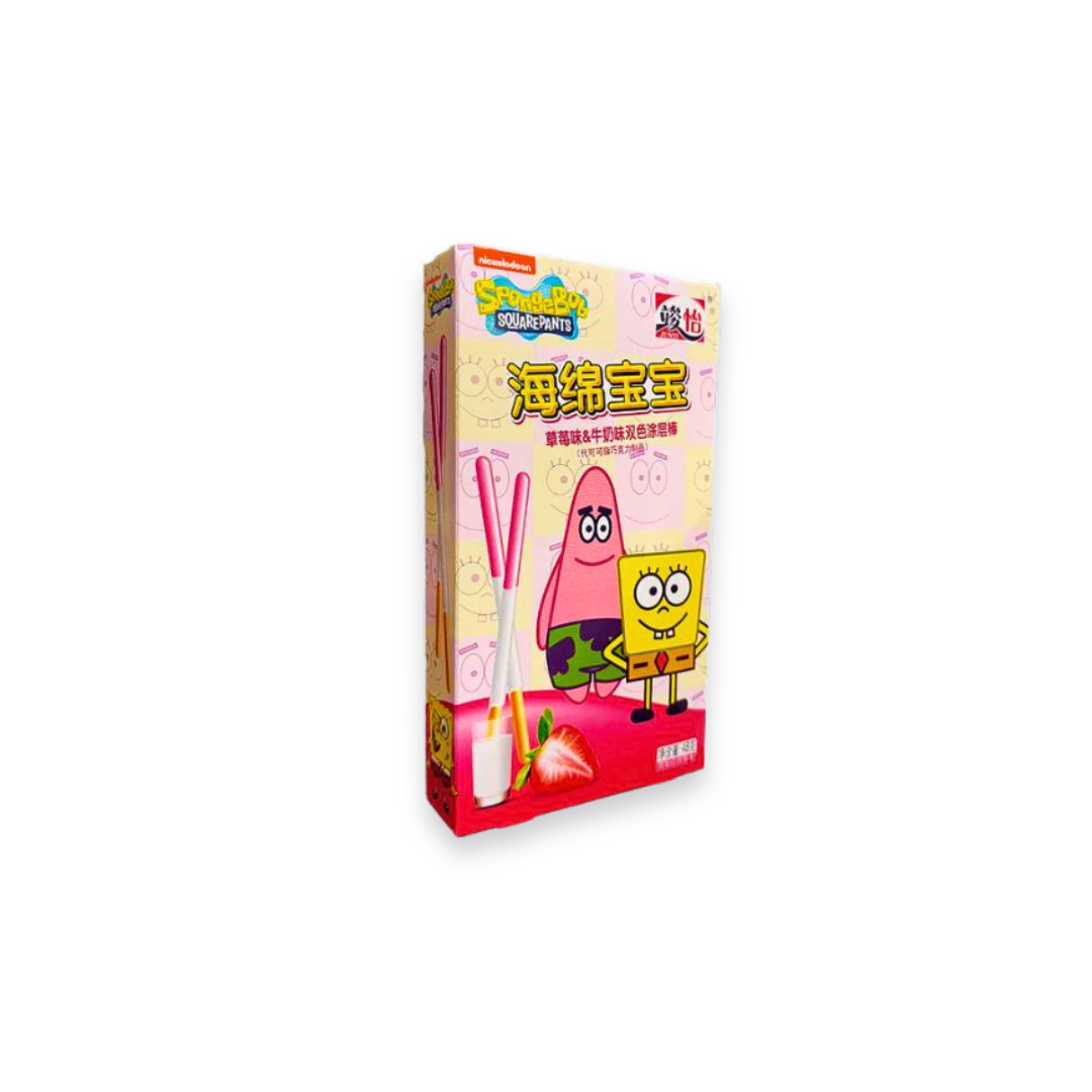 Spongebob Coated Sticks Strawberry