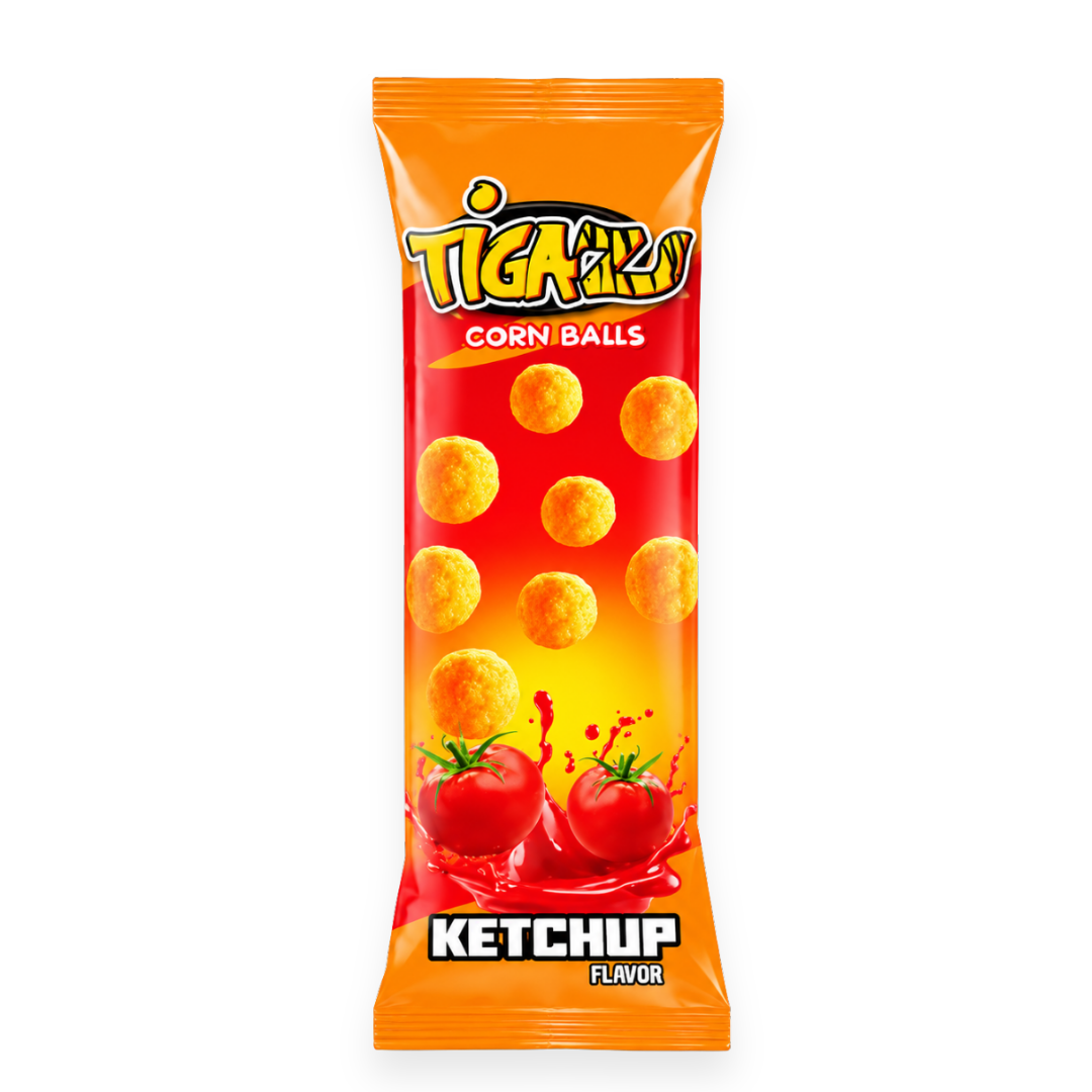 Tigaz Corn Balls - Ketchup Flavor