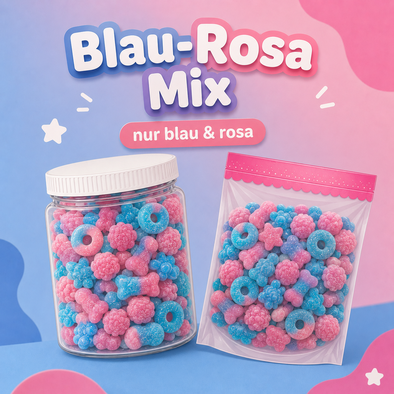 Blau-Rosa Mix